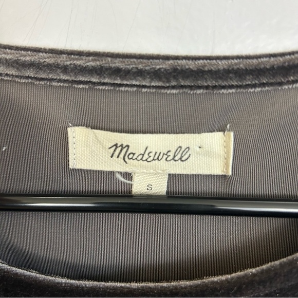 Madewell Velvet Grey Short Sleeve Butterfly Blouse Size Small - Picture 6 of 12